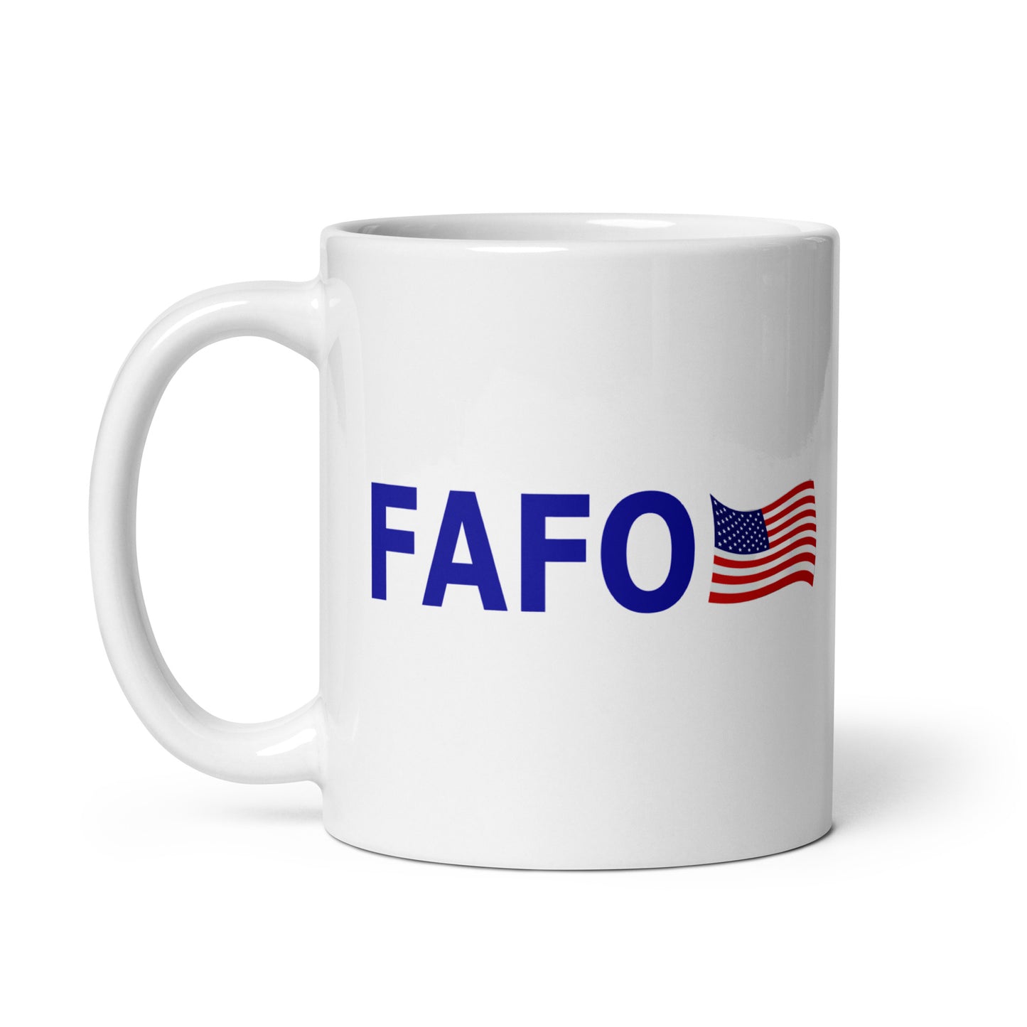 FAFO White Glossy Mug