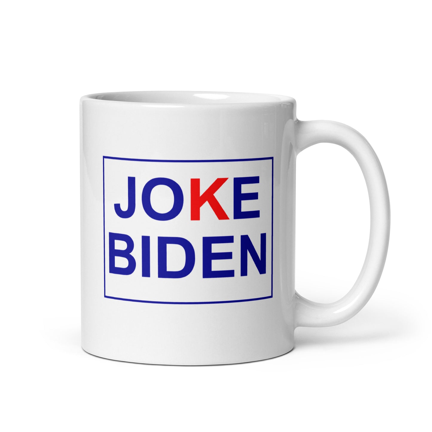 Joke Biden White Glossy Mug