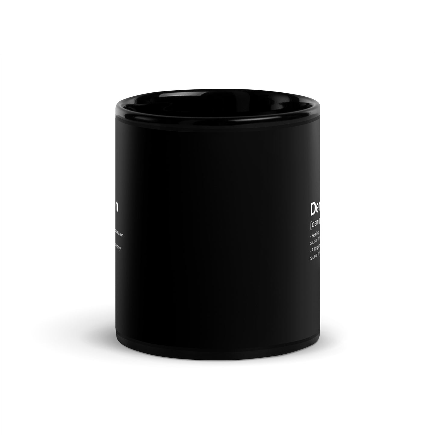 Dempression Black Glossy Mug