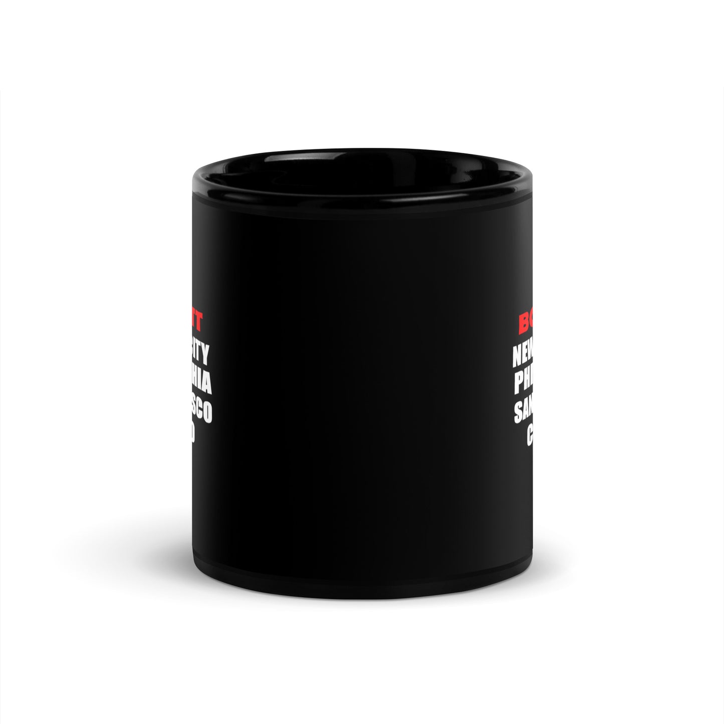 Boycott Black Glossy Mug