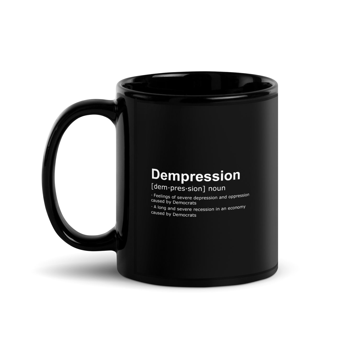 Dempression Black Glossy Mug