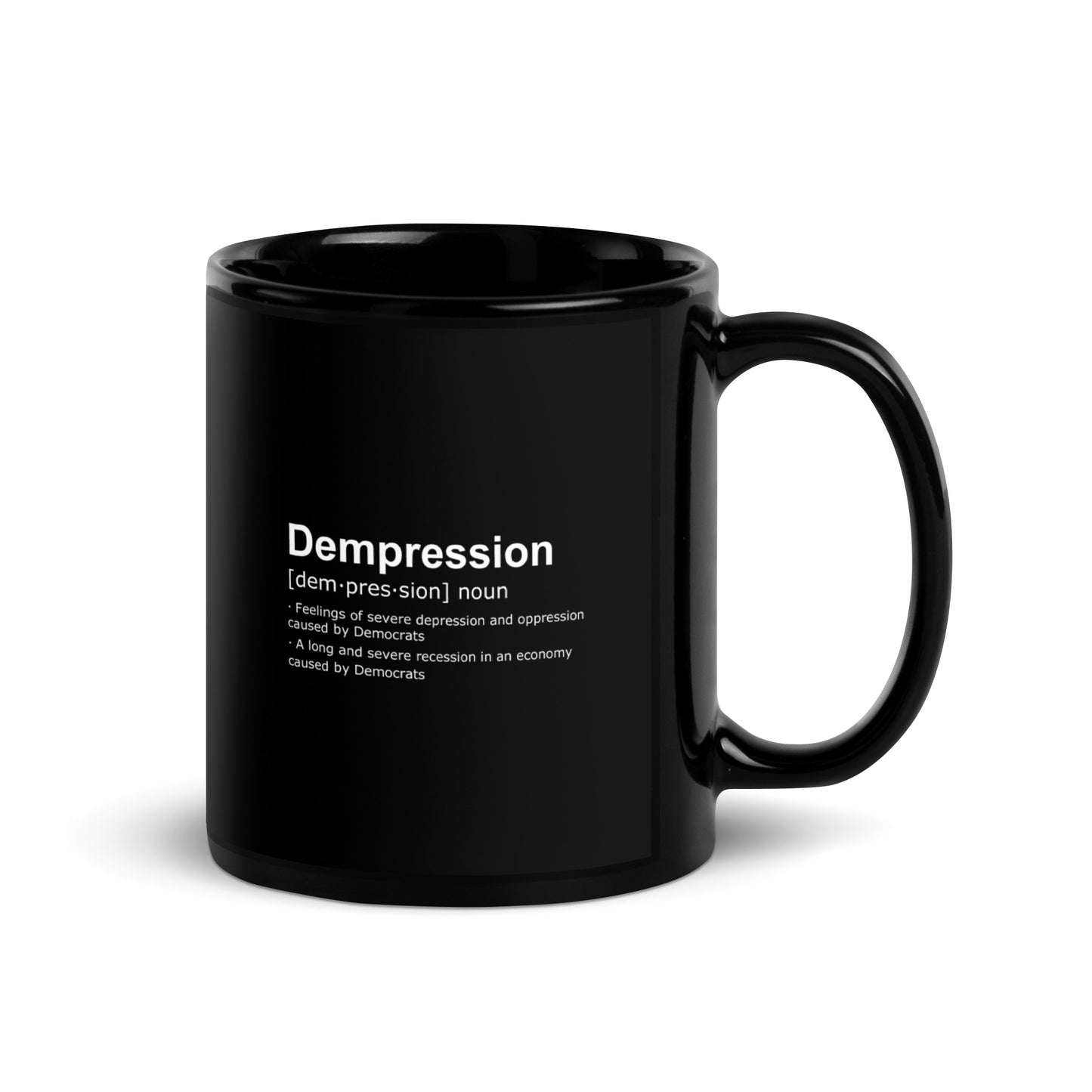 Dempression Black Glossy Mug