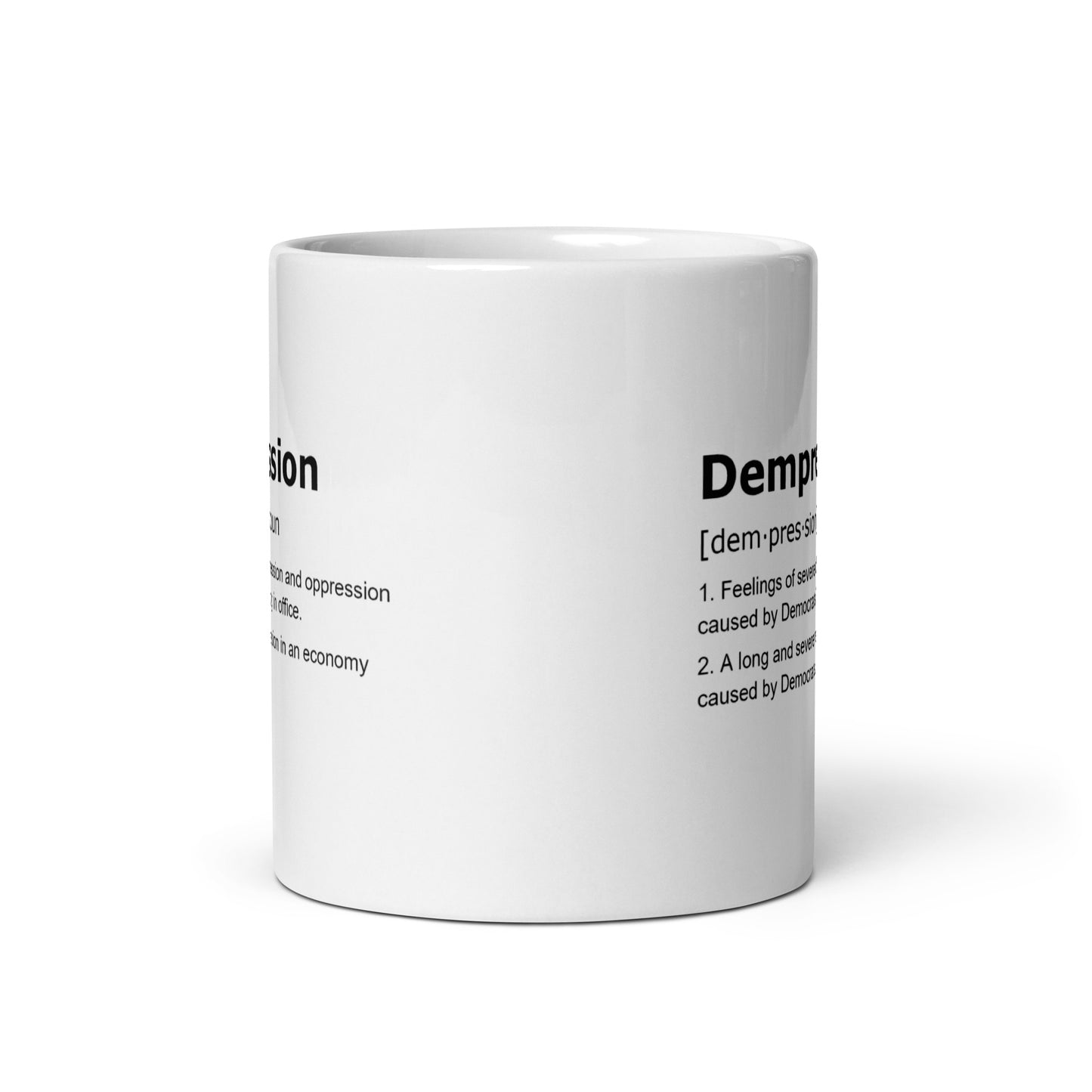 Dempression White Glossy Mug