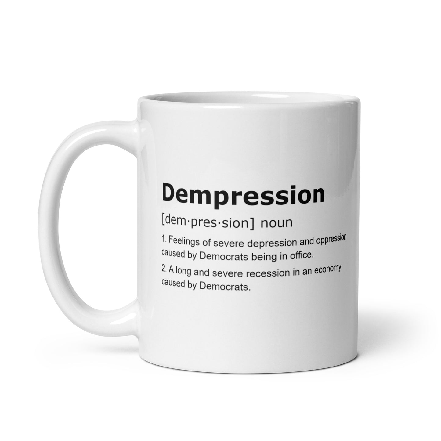 Dempression White Glossy Mug