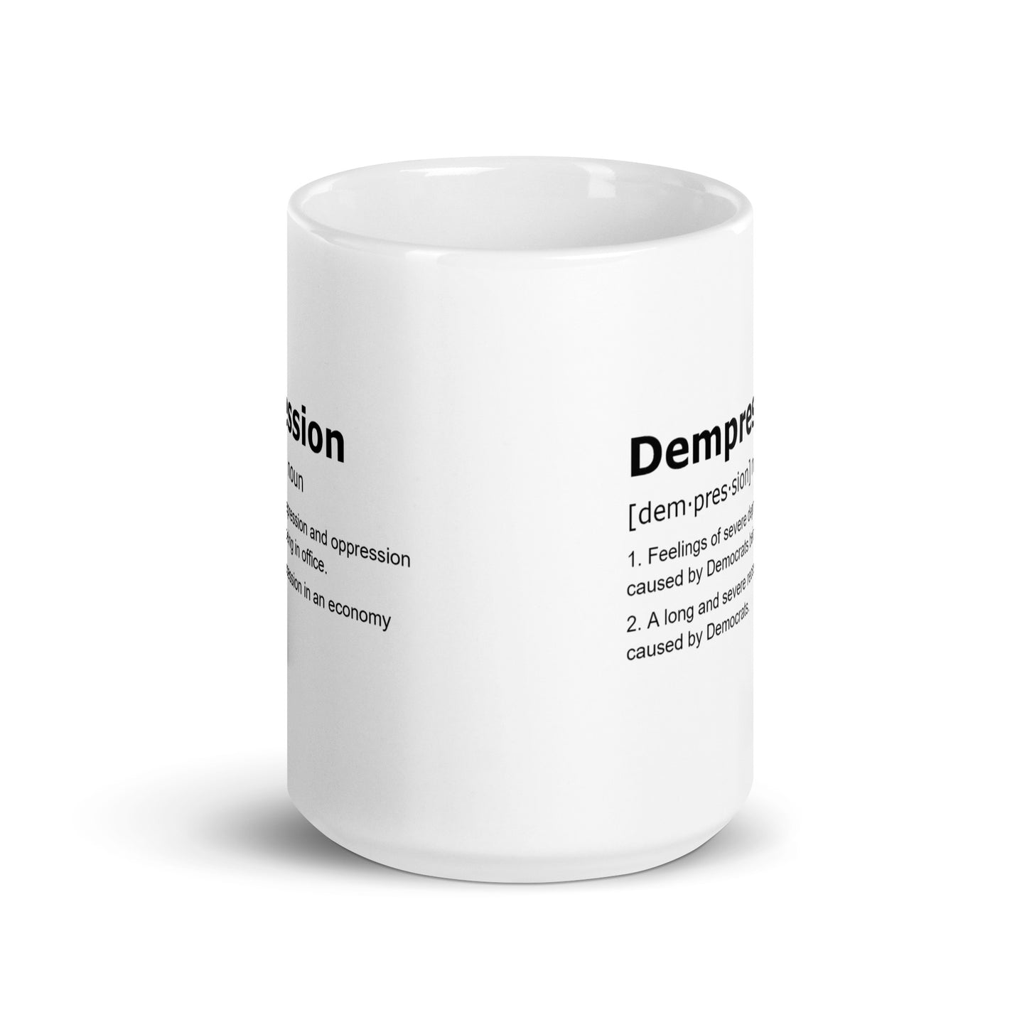 Dempression White Glossy Mug