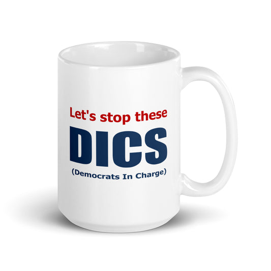 DICS White Glossy Mug